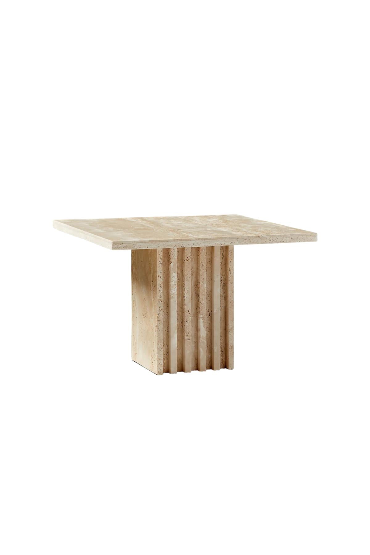 Antique Travertine Side Table