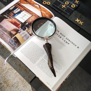 Boynuz Saplı Büyüteç Kemik