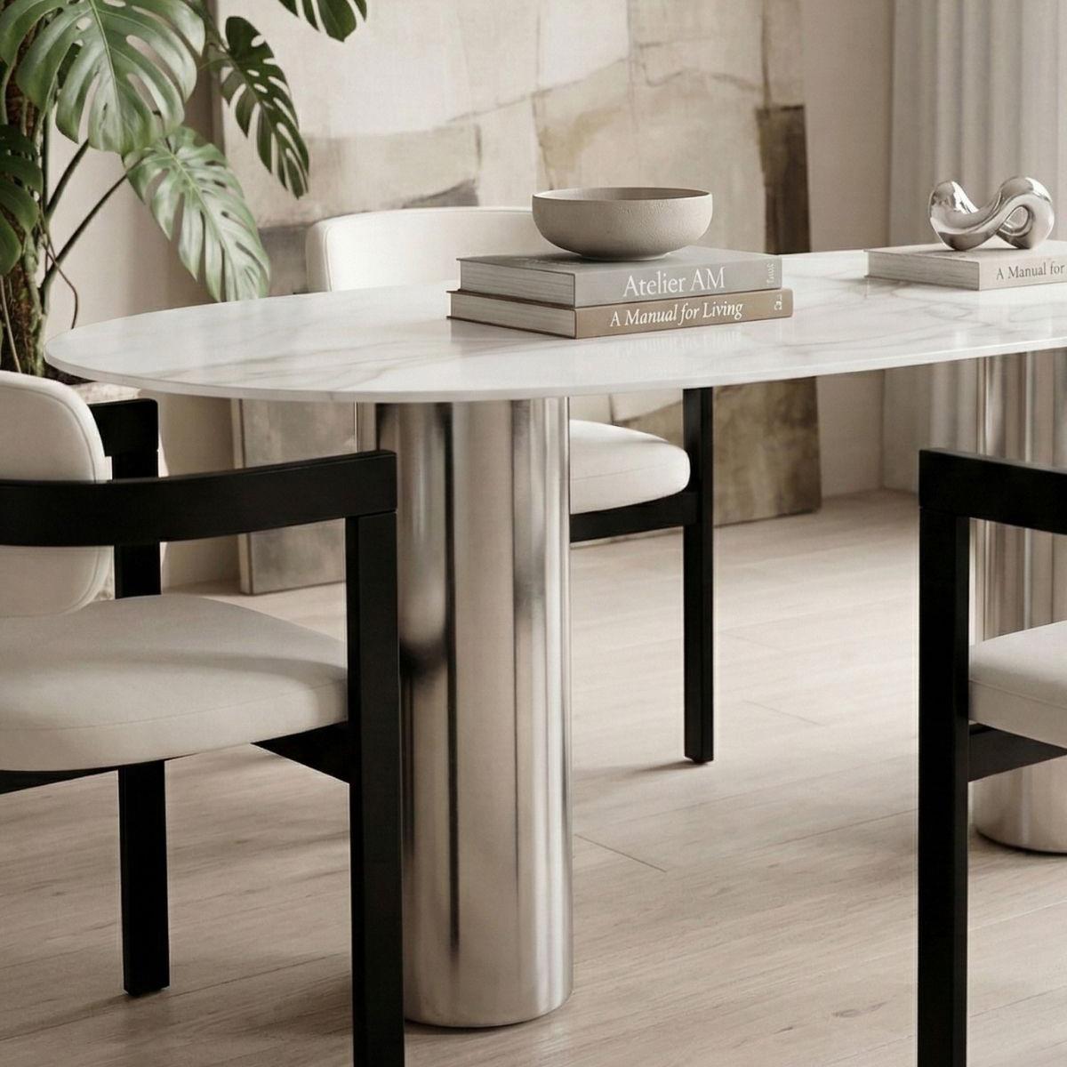 Breeze Metal Leg Dining Table