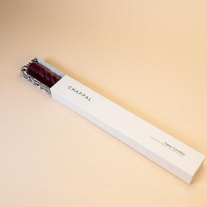 Burgulu Balmumu Şamdan Mumu Bordo - 2'li