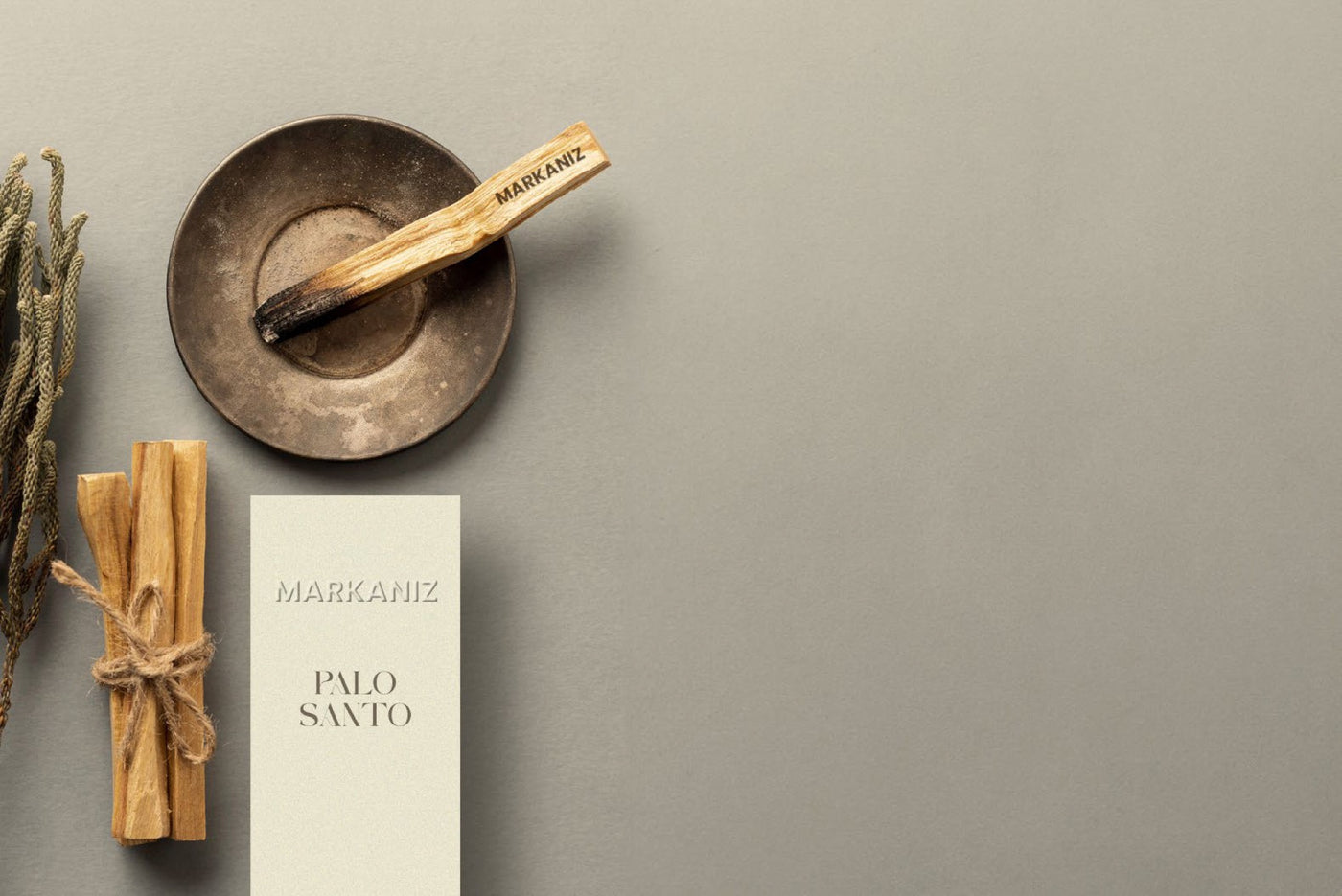 Markaya özel palo santo ambalajı ve pirinç tütsülük — private label ambalaj tasarımı