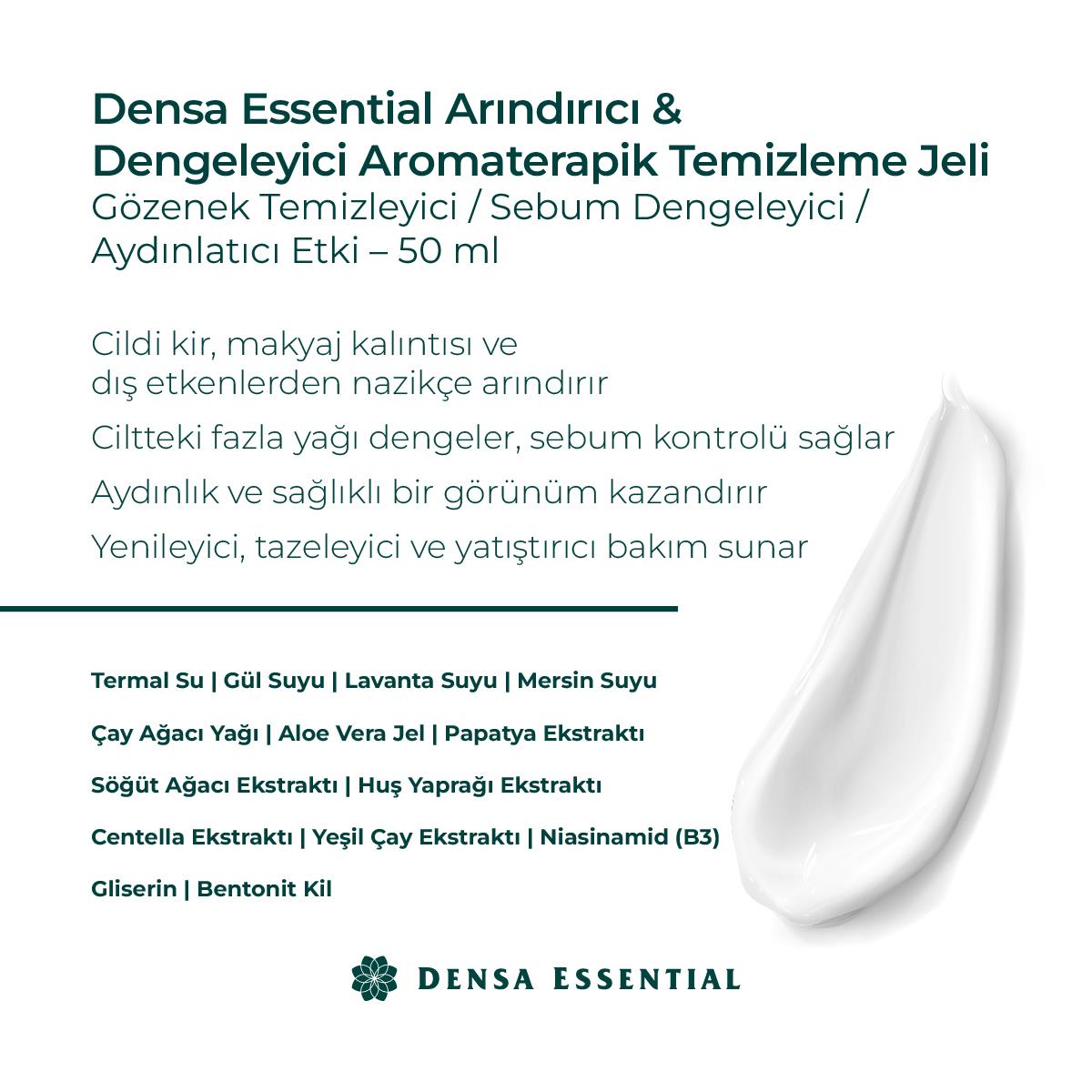 Densa Essential Arındırıcı & Dengeleyici Aromaterapik Temizleme Jeli 50 ml (Seyahat Boy)
