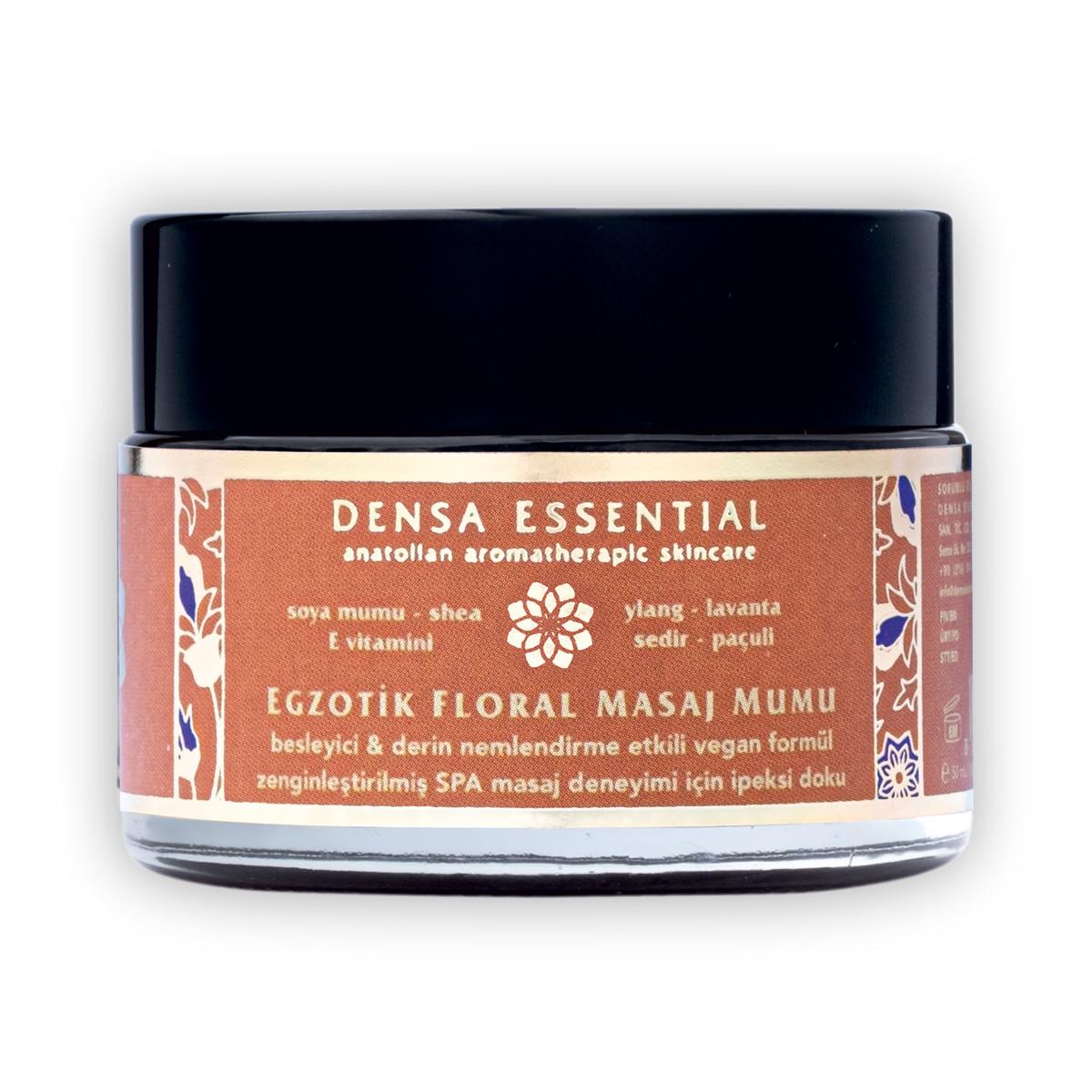 Densa Essential Egzotik Floral Masaj Mumu  50 ml Sıcak/Dinlendirici/Besleyici/Nemlendirici Masaj Deneyimi