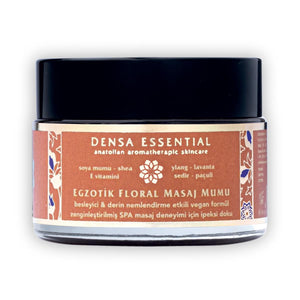Densa Essential Egzotik Floral Masaj Mumu  50 ml Sıcak/Dinlendirici/Besleyici/Nemlendirici Masaj Deneyimi