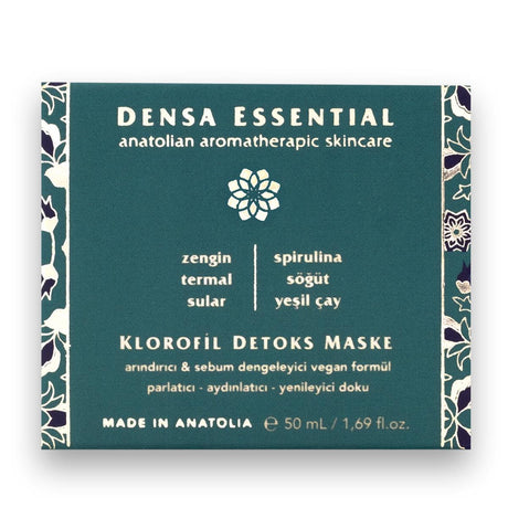 Densa Essential Klorofil Detoks Maske - Arındırıcı & Sebum Dengeleyici - Akne/Siyah Nokta/Komedon Karşıtı - Gözenek Sıkılaştırıcı 50 ml