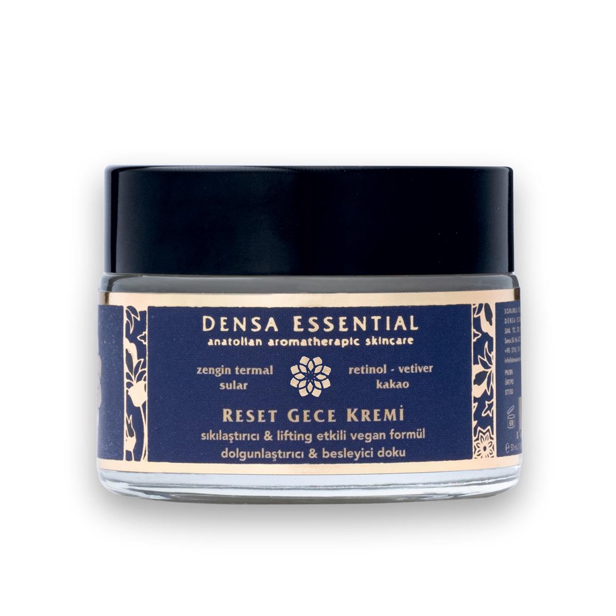 Densa Essential Reset Gece Kremi - Sıkılaştırıcı/Dolgunlaştırıcı/Lifting Etkili 50 ml Yeniden Enerjik & Pürüzsüz Cilt Görünümü