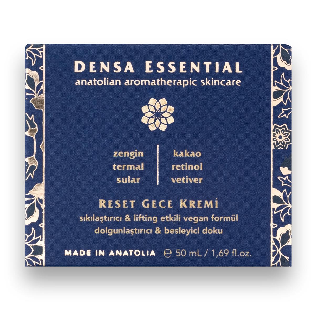 Densa Essential Reset Gece Kremi - Sıkılaştırıcı/Dolgunlaştırıcı/Lifting Etkili 50 ml Yeniden Enerjik & Pürüzsüz Cilt Görünümü
