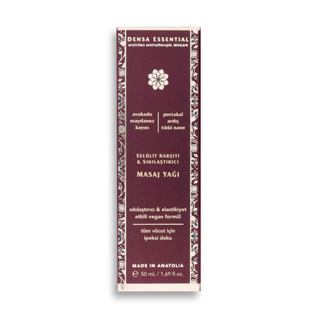 Densa Essential Selülit Karşıtı & Sıkılaştırıcı Masaj Yağı 50 ml Pürüzsüz/Yenilenmiş/Canlı/Sıkı Cilt Görünümü
