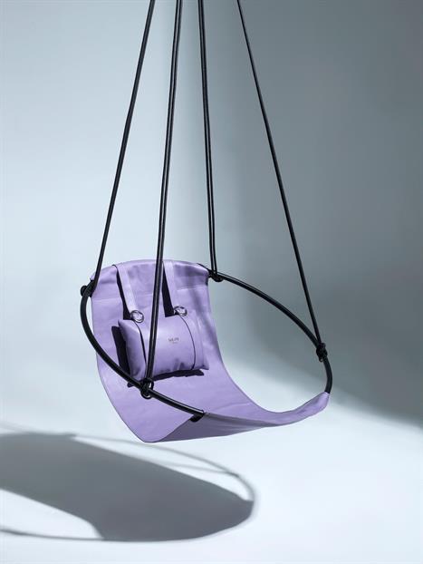 Leather Hanger Swing Lilac