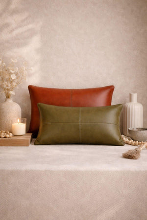 Deri İkili Kırlent