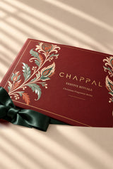 Altın varak CHAPPAL logo ve paisley detayı