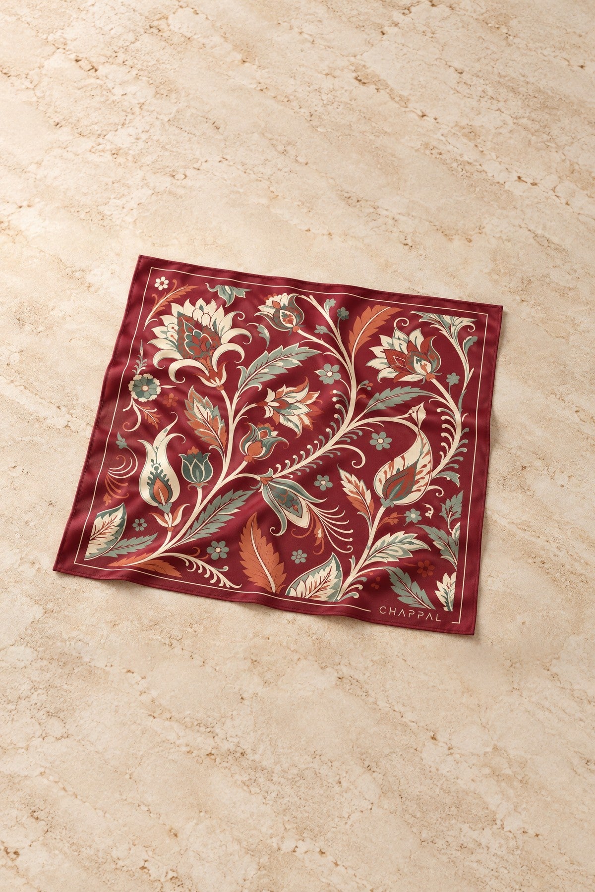 Bordo paisley fular