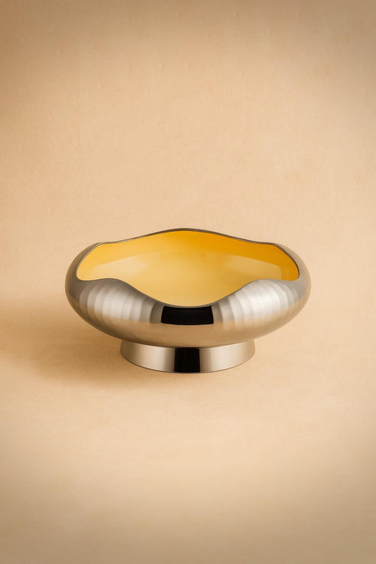 Gümüş Rengi Dekoratif Kase 20 cm