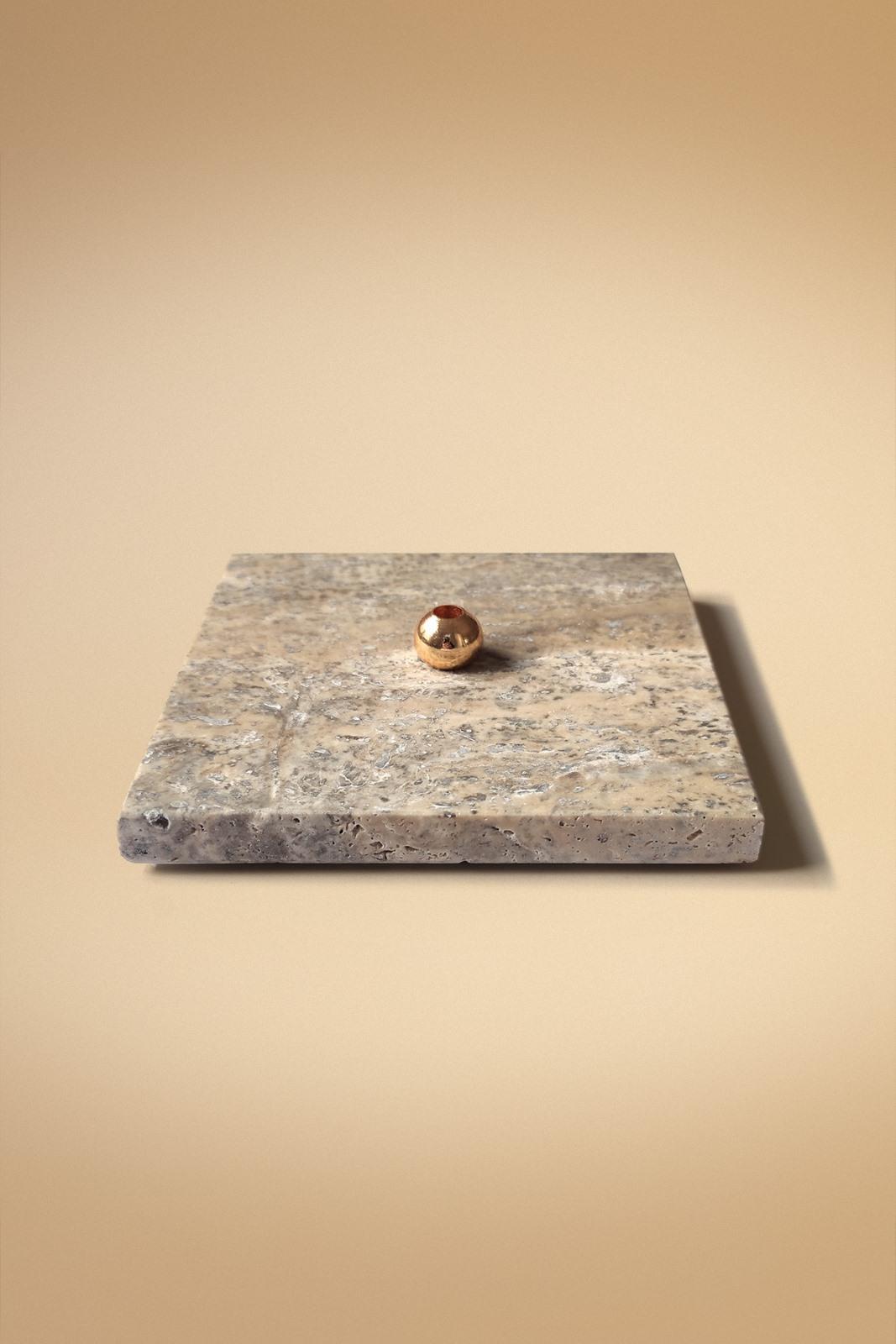 Gümüş Traverten Stick Tütsülük