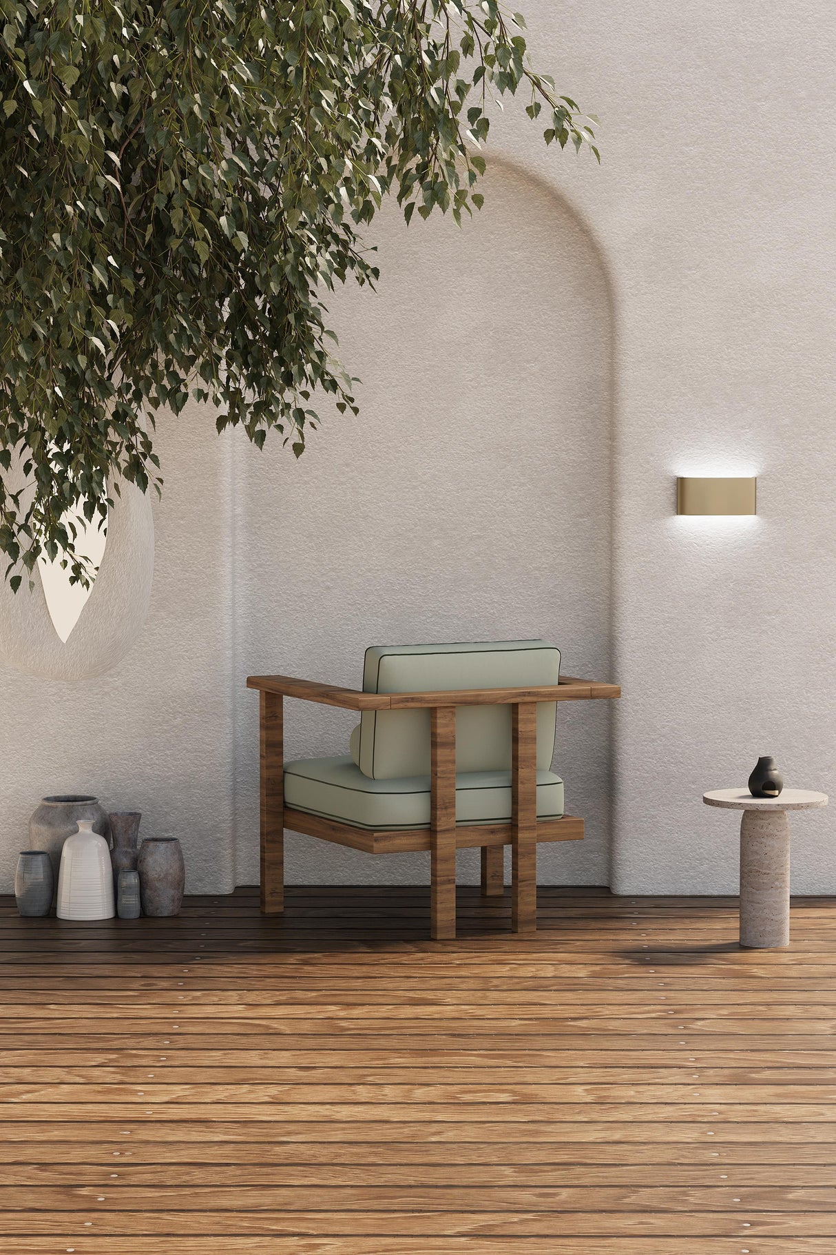 Harmony Iroko Wooden Armchair