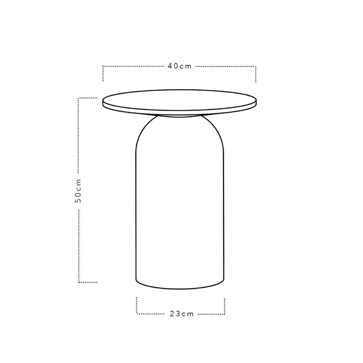 Kabu Sehpa Ceviz 50cm