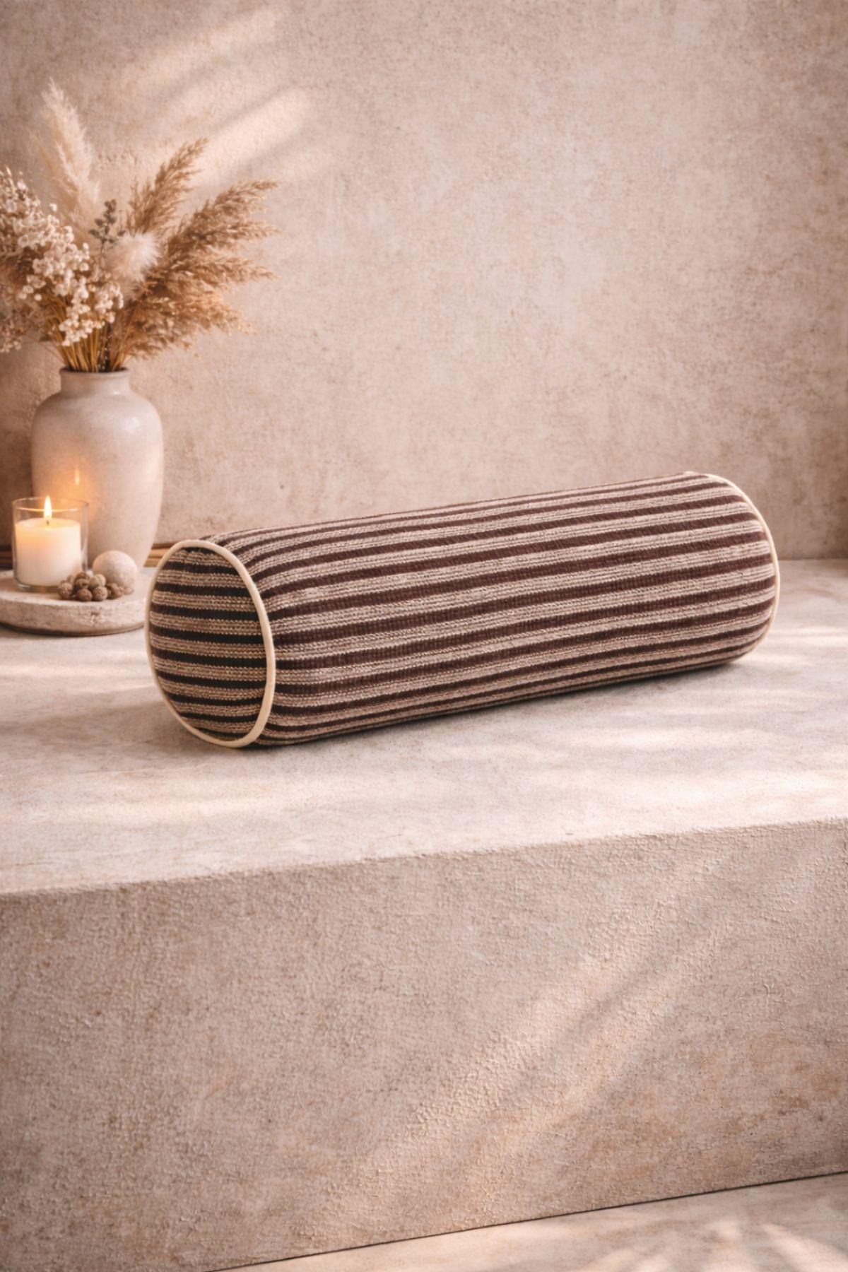 Kalamata Desenli Silindir Kırlent