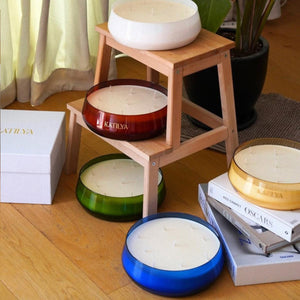 Mapavri Çanak Mum – 2000 gr | Beyaz Yasemin, Paçuli ve Amber Kokulu Doğal Soya Mumu