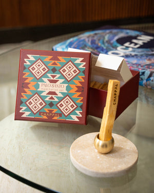 Palo Santo Meditasyon Seti, masa üzerinde güncel set içeriği - Chappal