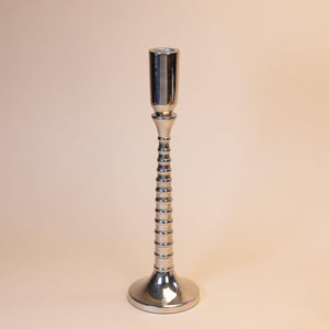 Metal Candlestick Silver Color 28 cm
