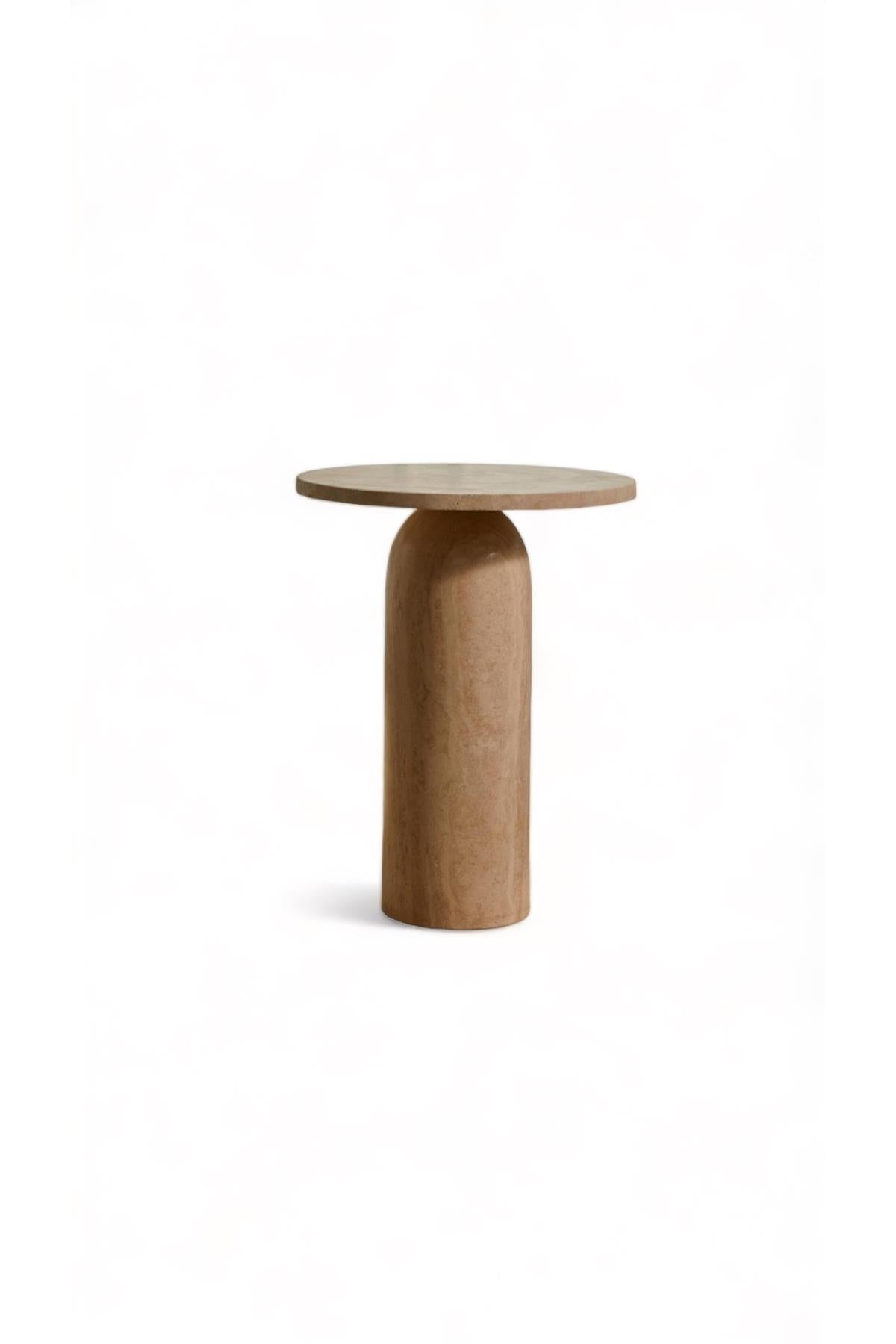 Monet Travertine Small Side Table