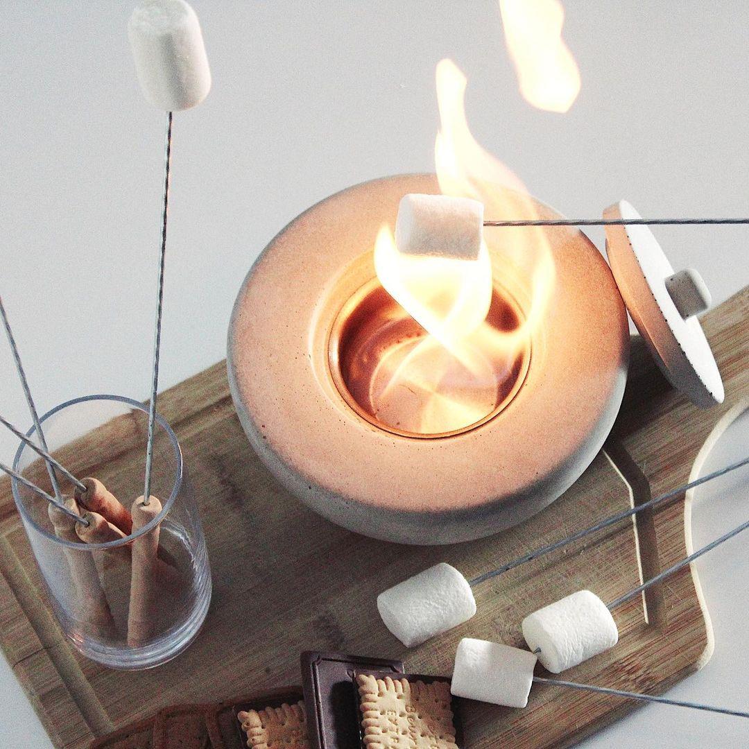 PURE-Fire v.2 Beton Şömine + 1 Litre Tabart Fire Şömine Yakıtı