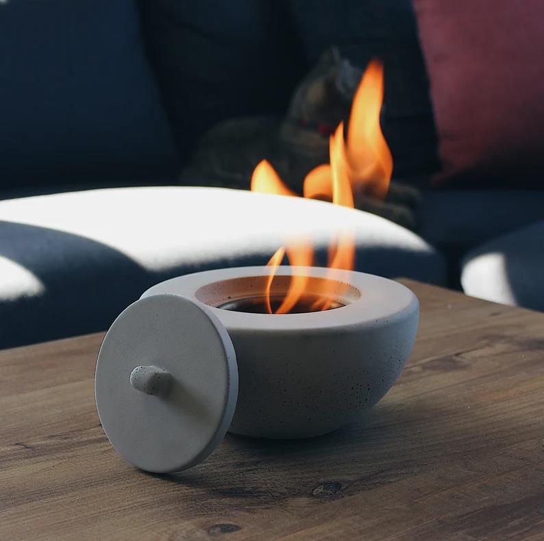 PURE-Fire v.2 Beton Şömine + 1 Litre Tabart Fire Şömine Yakıtı