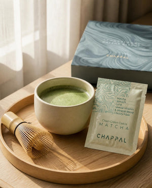 Sabah ritüeli — Chappal matcha latte ve Clean Green Detox karışımı