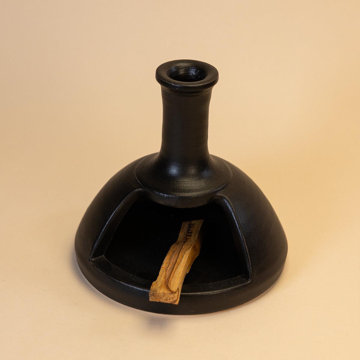 Ceramic Incense Burner Black