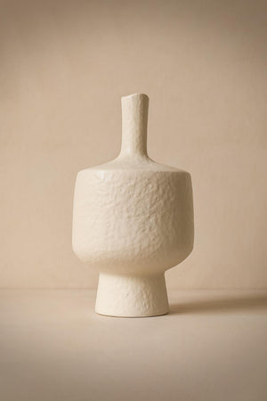 Seramik Vazo Beyaz