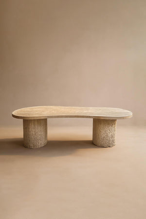 Striped Travertine Coffee Table