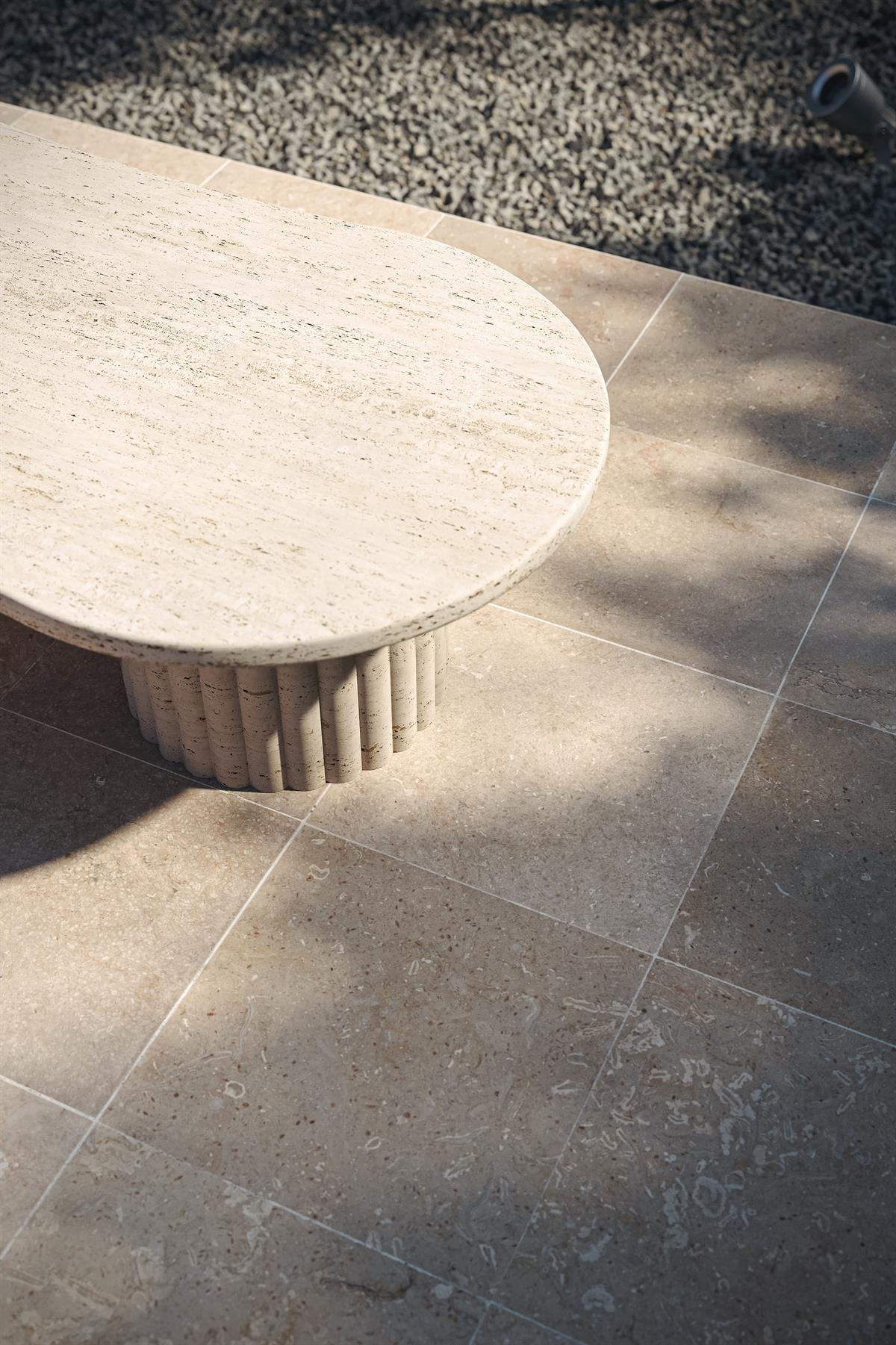 Sunny Travertine Coffee Table