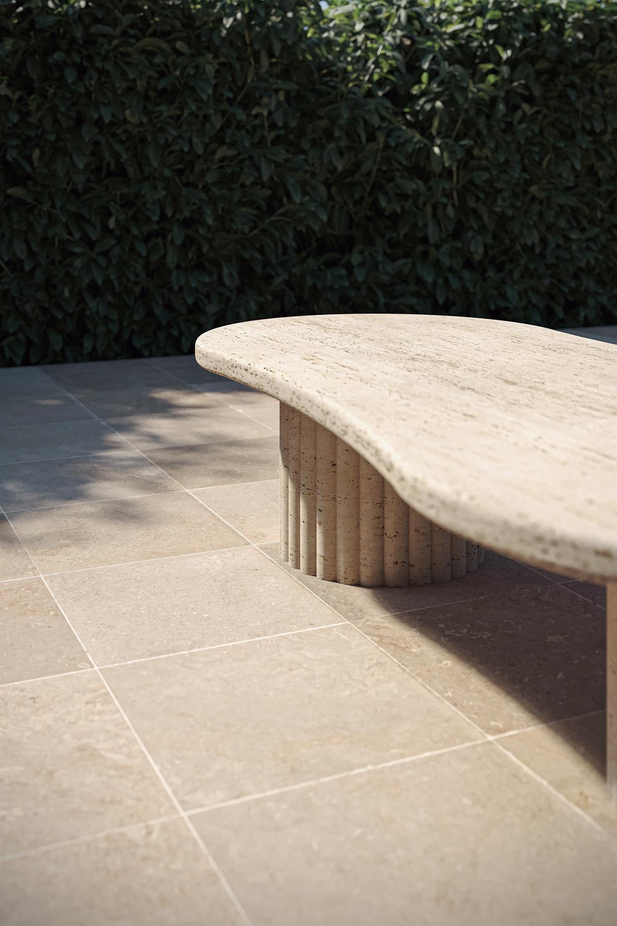 Sunny Travertine Coffee Table