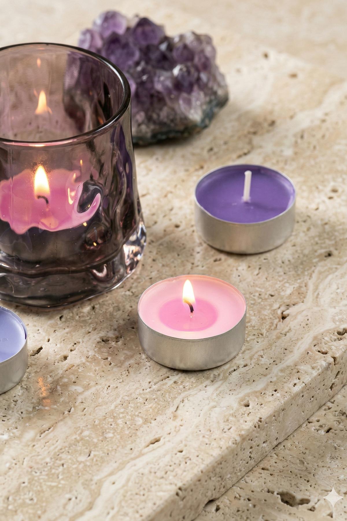 Tealight Mum Lavanta 6 Adet - ürün görseli 6 | CHAPPAL