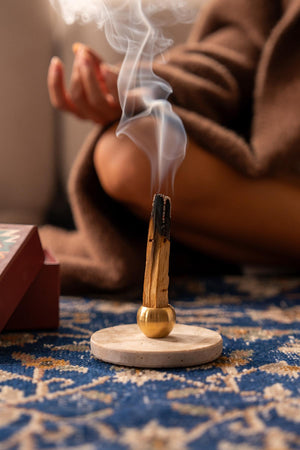 Travertine Palo Santo Incense Burner