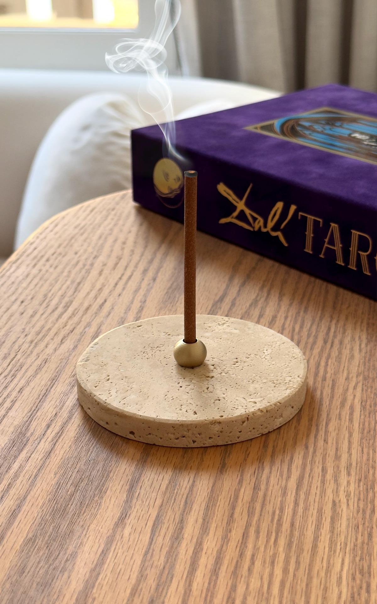 Travertine Stick Incense Burner