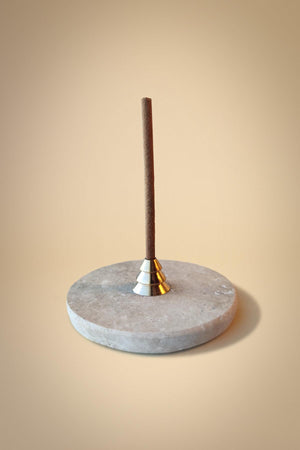 Travertine Tree Brass Stick Incense Burner