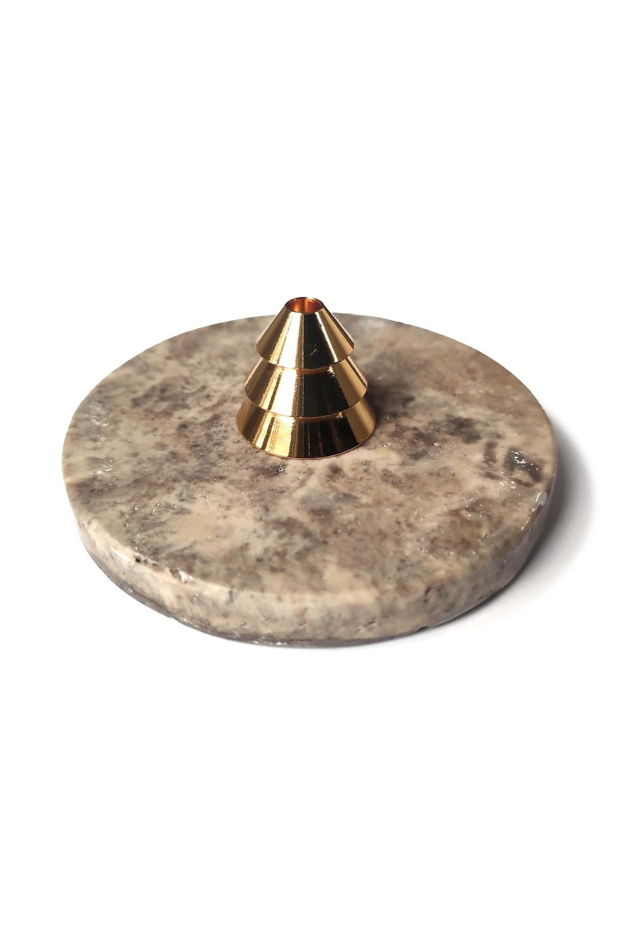 Travertine Tree Brass Stick Incense Burner