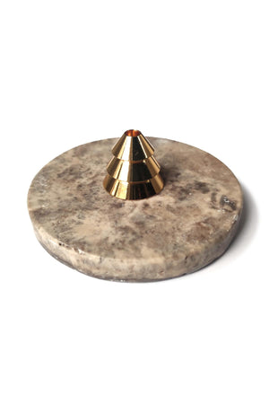 Travertine Tree Brass Stick Incense Burner