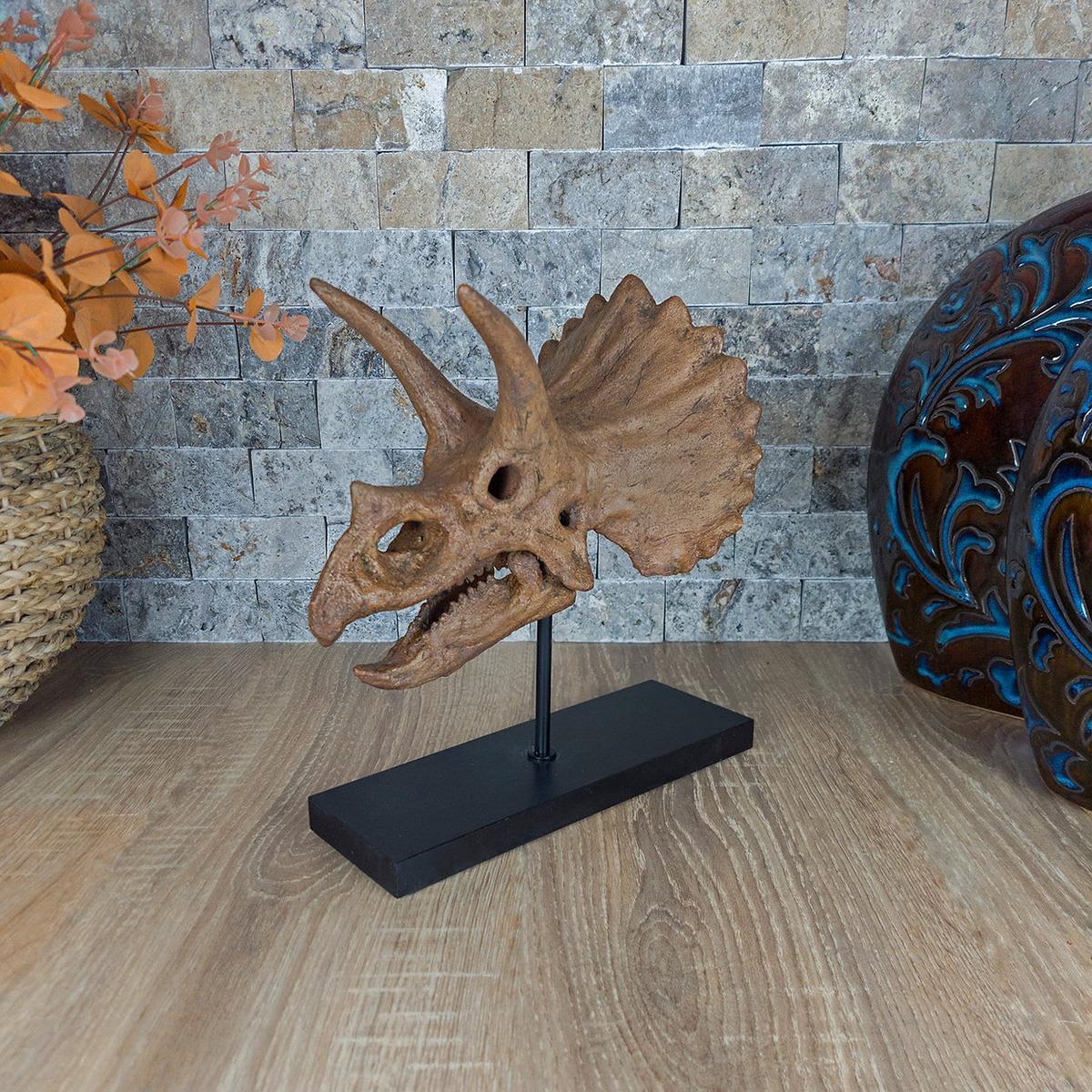 Triceratops Seramik Heykel