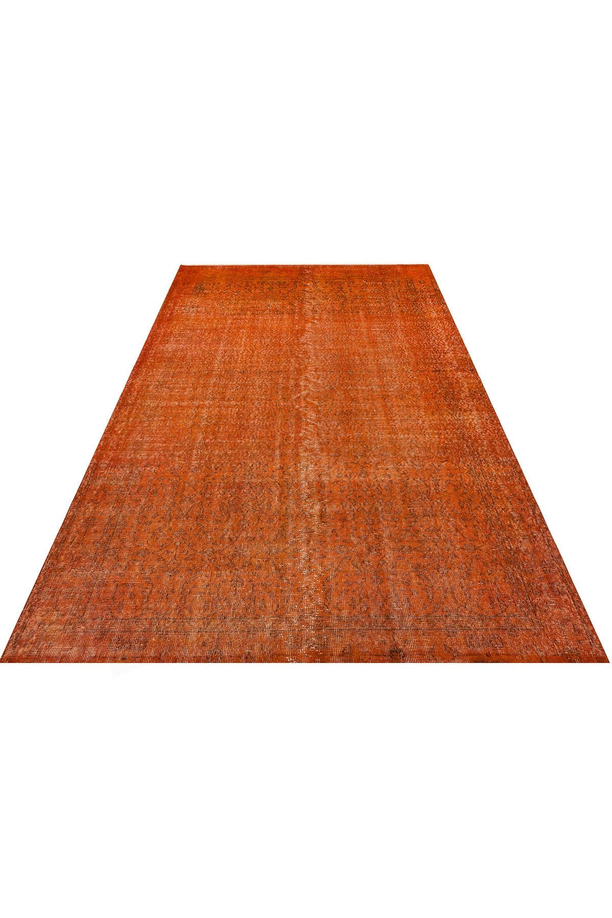 Orange Antique Patterned Woven Carpet