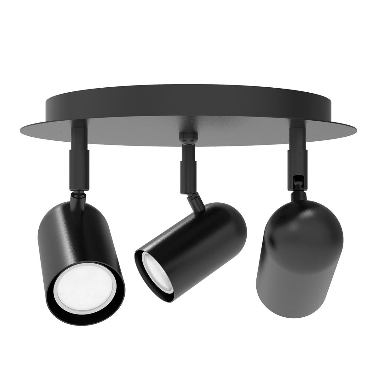 Üçlü Lazer Spot Serisi Mat Siyah