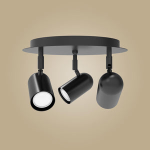 Üçlü Lazer Spot Serisi Mat Siyah