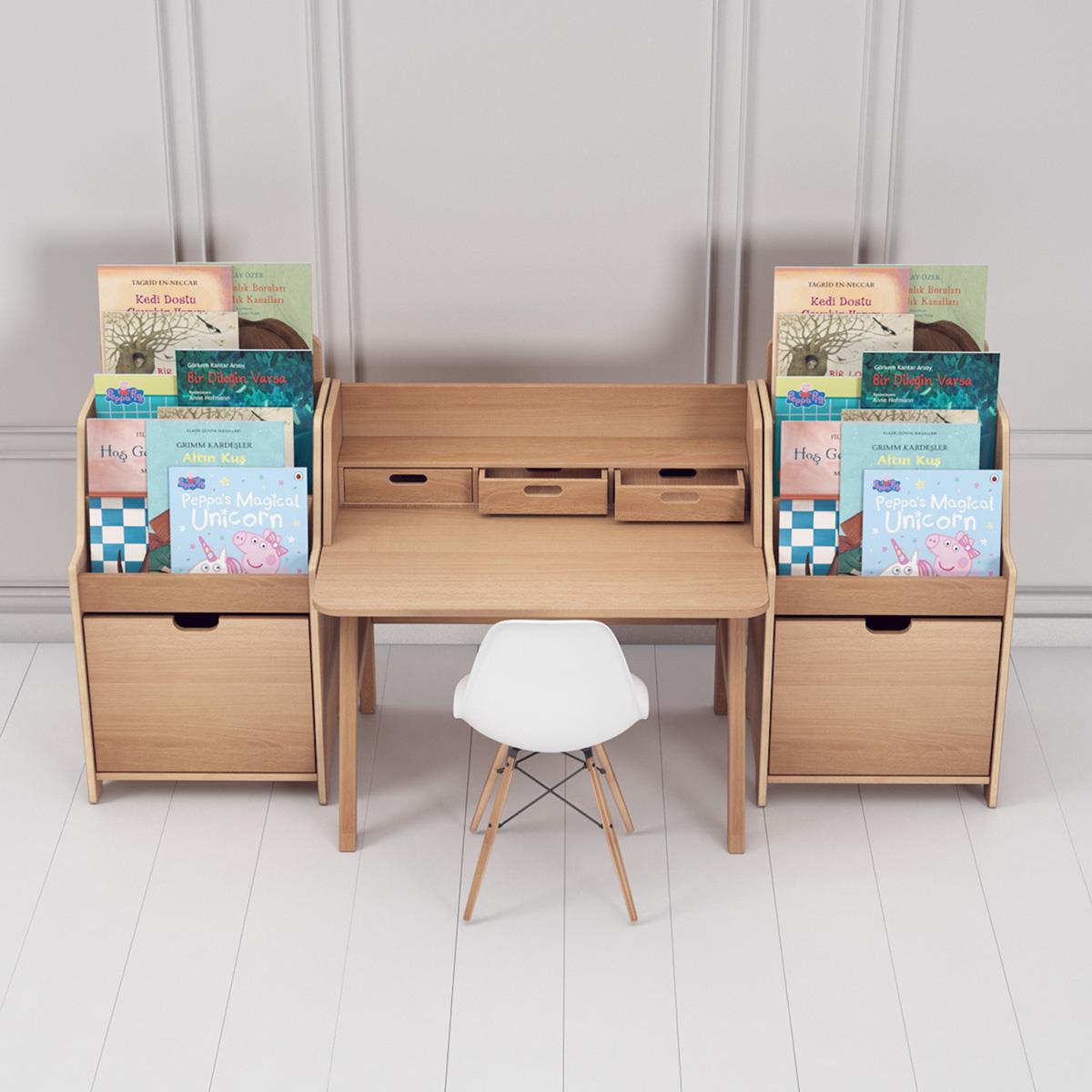 Vintage Çocuk Çalışma Masası