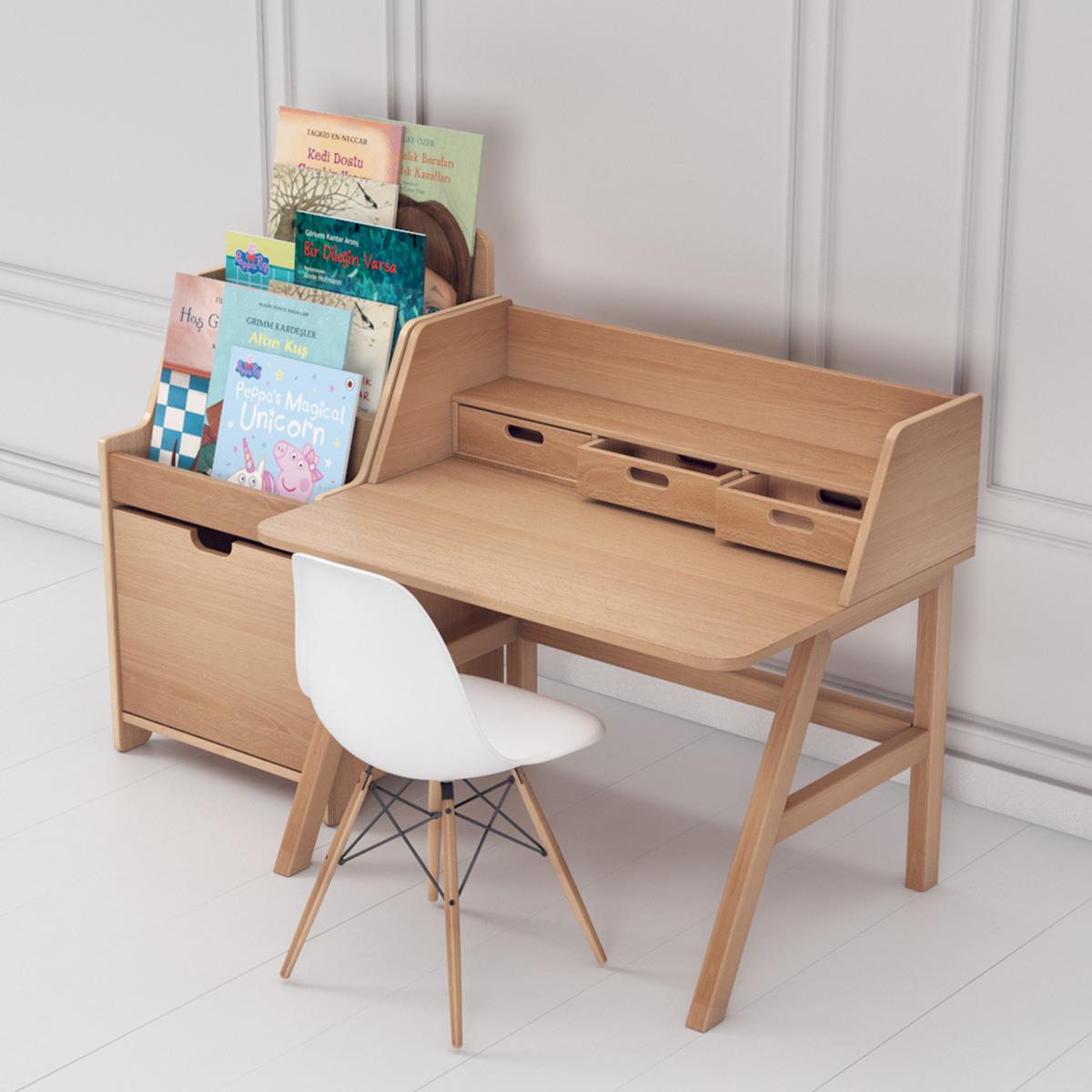 Vintage Çocuk Çalışma Masası