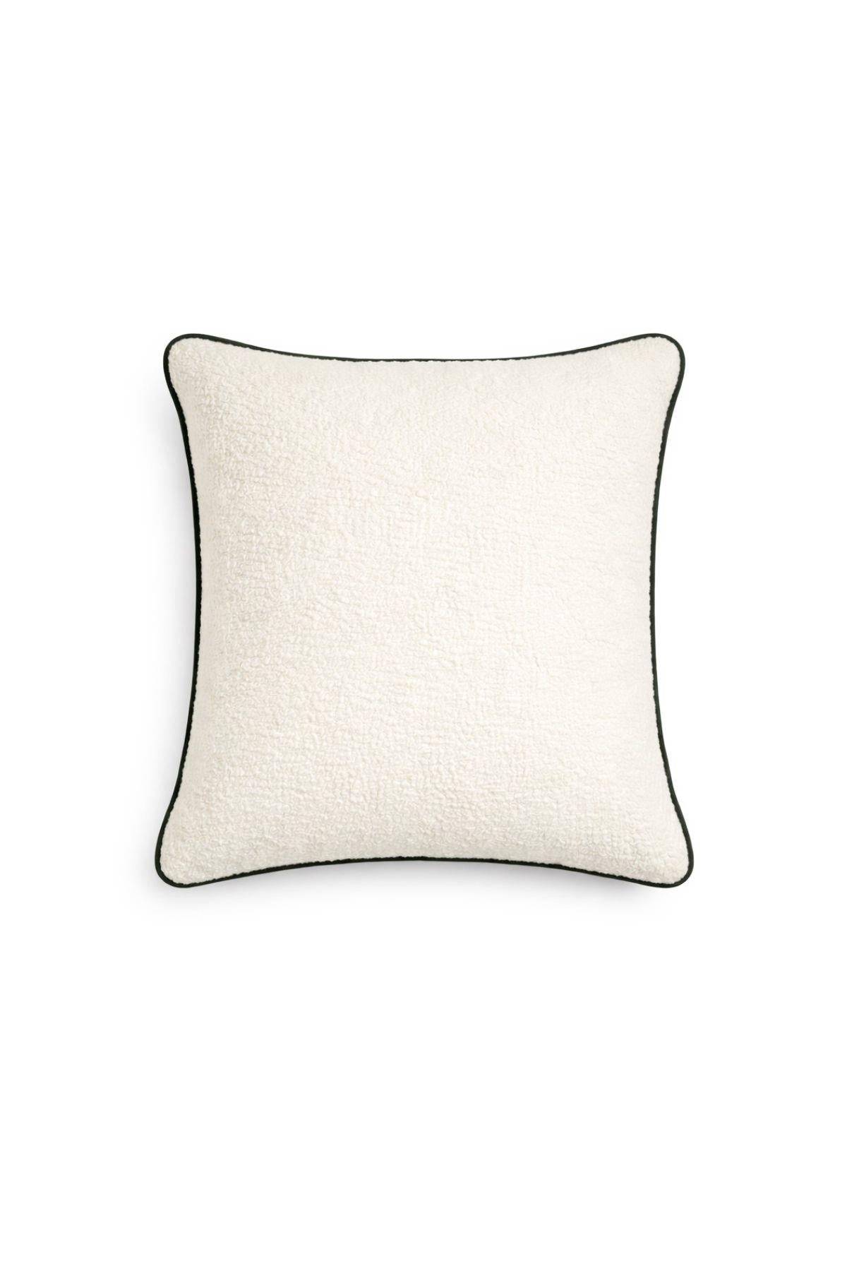 Yeşil Biyeli Beyaz Teddy Kırlent