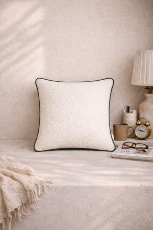 Yeşil Biyeli Beyaz Teddy Kırlent