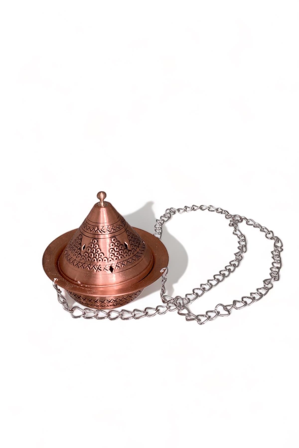 Copper Incense Burner with Chain
